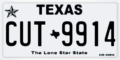 TX license plate CUT9914