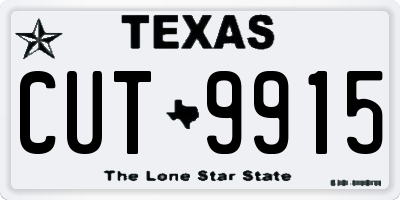 TX license plate CUT9915