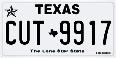 TX license plate CUT9917