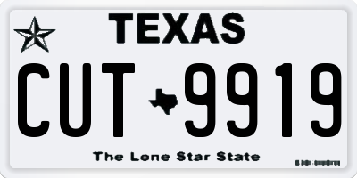 TX license plate CUT9919
