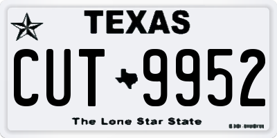 TX license plate CUT9952