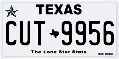 TX license plate CUT9956