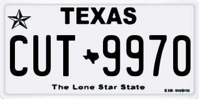 TX license plate CUT9970