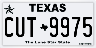 TX license plate CUT9975
