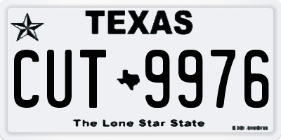 TX license plate CUT9976