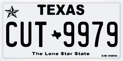 TX license plate CUT9979