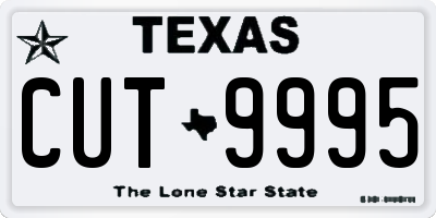 TX license plate CUT9995