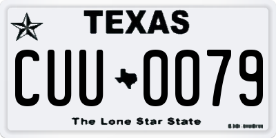 TX license plate CUU0079