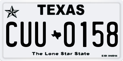 TX license plate CUU0158