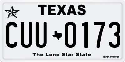 TX license plate CUU0173