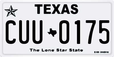 TX license plate CUU0175