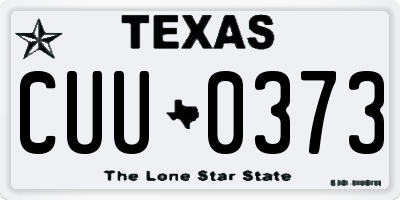 TX license plate CUU0373