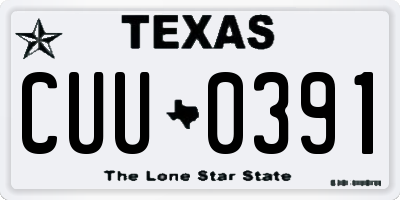 TX license plate CUU0391