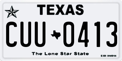 TX license plate CUU0413