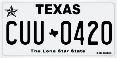 TX license plate CUU0420
