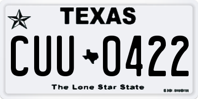 TX license plate CUU0422