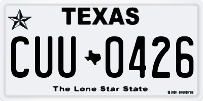 TX license plate CUU0426