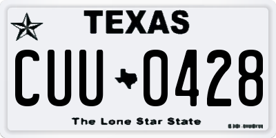 TX license plate CUU0428