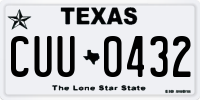 TX license plate CUU0432