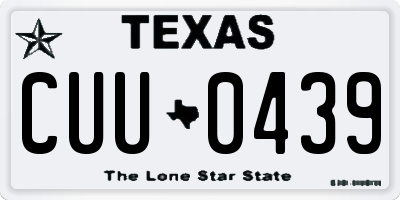 TX license plate CUU0439