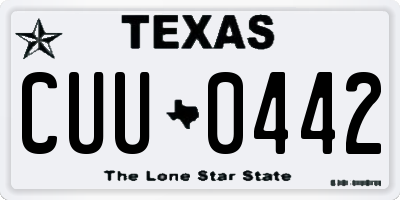TX license plate CUU0442
