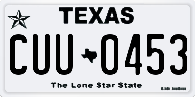 TX license plate CUU0453
