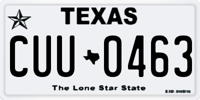 TX license plate CUU0463