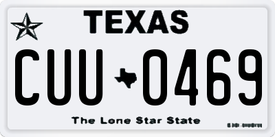 TX license plate CUU0469