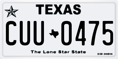 TX license plate CUU0475