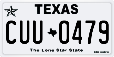 TX license plate CUU0479