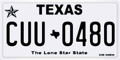 TX license plate CUU0480
