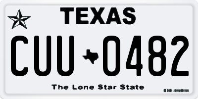 TX license plate CUU0482