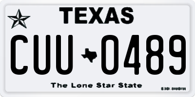 TX license plate CUU0489