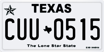TX license plate CUU0515