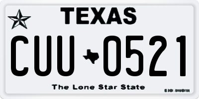 TX license plate CUU0521