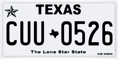 TX license plate CUU0526