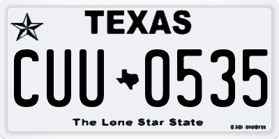 TX license plate CUU0535