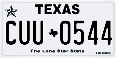 TX license plate CUU0544