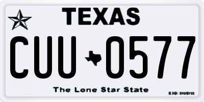 TX license plate CUU0577