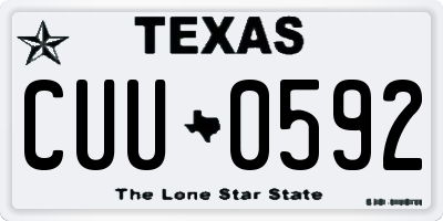 TX license plate CUU0592