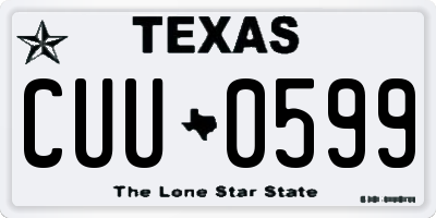 TX license plate CUU0599