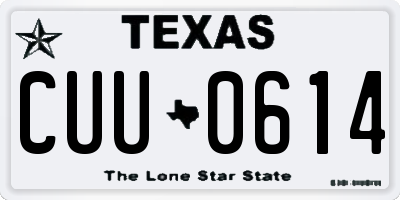 TX license plate CUU0614