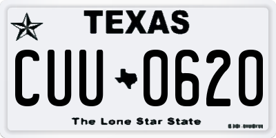 TX license plate CUU0620