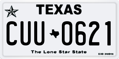 TX license plate CUU0621