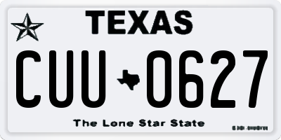 TX license plate CUU0627