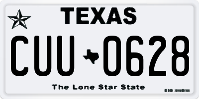 TX license plate CUU0628