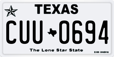 TX license plate CUU0694