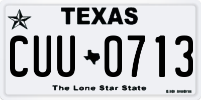 TX license plate CUU0713