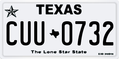 TX license plate CUU0732