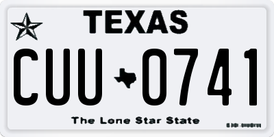 TX license plate CUU0741